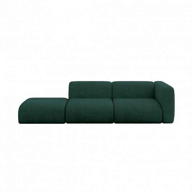 ALTDECOR POHOVKA S PRAVOU OTOMANOU MIRA-S3 296x89x70 Zelená Velur