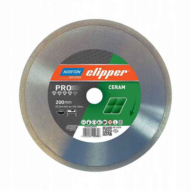 Diamantový kotouč 200x25.4 mm Norton Clipper Pro Ceramic