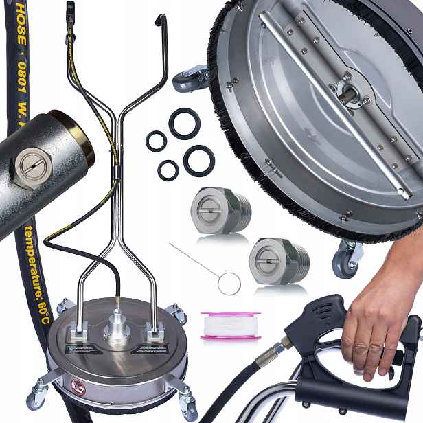 Kartáč T-racer 21 Ocel 3/8 Quick Connect 3200PSI 53 CM Trysky Na Kostky