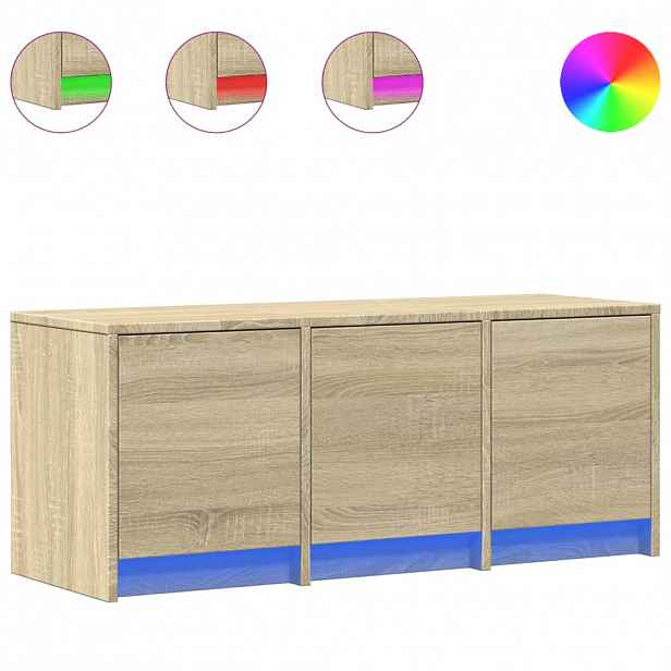 vidaXL TV skříňka s LED dub sonoma 97 x 34 x 40 cm kompozitní dřevo