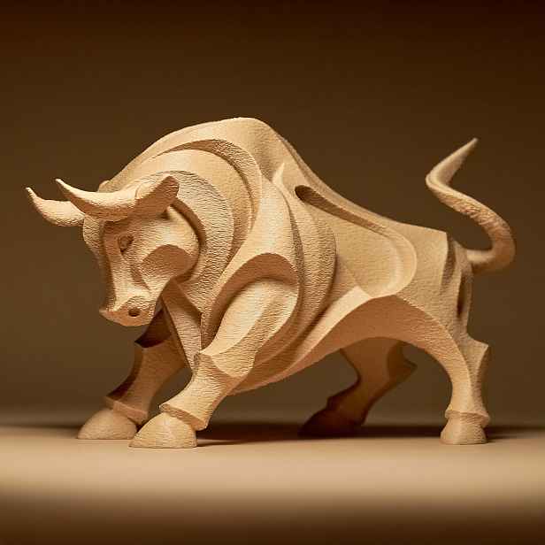 Býk Moderní figurka Dekorace Soška 20 cm Dárek do domu