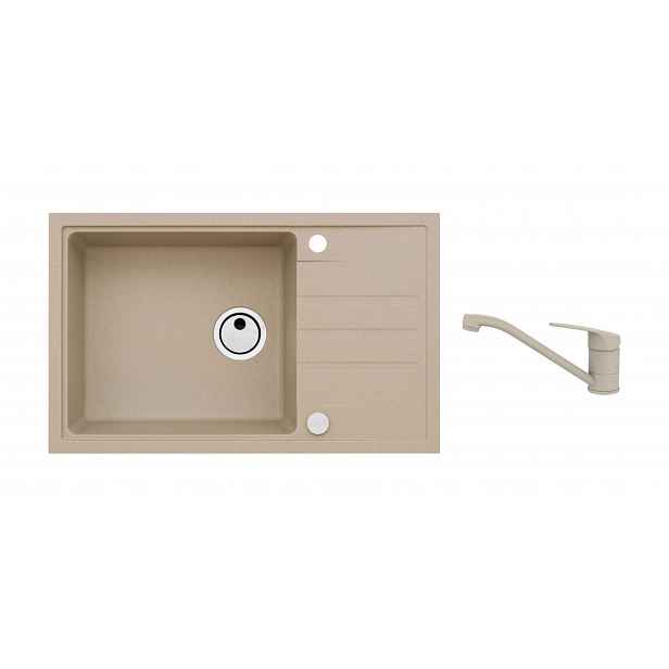 Alveus - Set dřezu Intermezzo 130 a baterie Clara, beige SETA25861