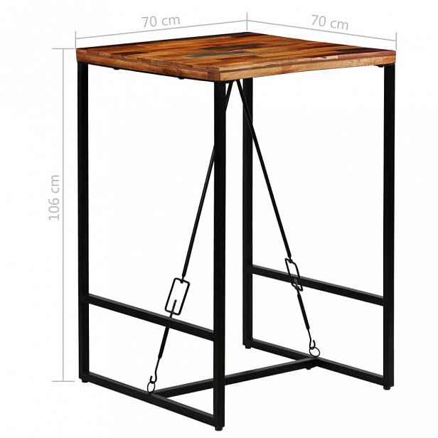 Barový stůl recyklované dřevo 70x70x106 cm