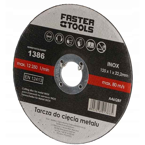 Faster Tools Řezací kotouč na kov Inox 125 x 1,0 Sada 50 ks