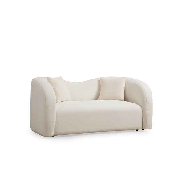 Hanah Home Dvoumístná pohovka Asos 170 cm bouclé krémová