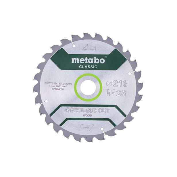 Metabo - Pilový kotouč na dřevo 216x30 mm, 28 zubů 628284000