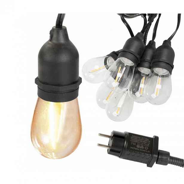 Verk 12300 Led Venkovní dekorační řetěz girlanda 20 žárovek, IP44, 20 m