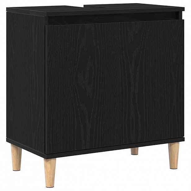 vidaXL Skříňka pod umyvadlo Černý dub 58 x 33 x 60 cm Kompozitní dřevo