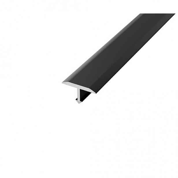 Lišta dělící "T " Eviso černá mat, hliník délka 270 cm, výška hrany 2 mm, ATBL0315