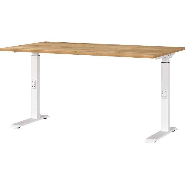 Pracovní stůl s nastavitelnou výškou s deskou v dekoru dubu 80x140 cm Downey – Germania