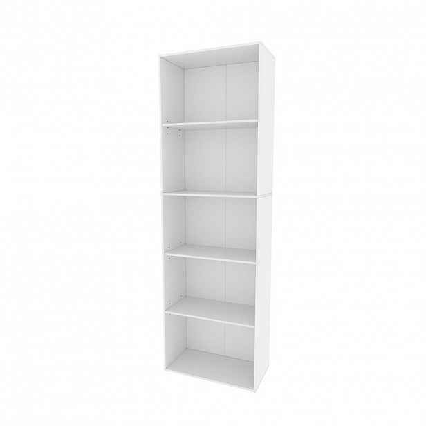 Vicco KNIHOVNA Bob Bílá 60 x 190 cm s 5 přihrádkami