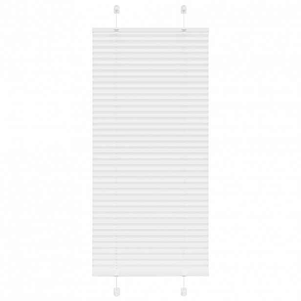 vidaXL Plisovaná roleta bílá 65x100 cm Šířka látky 64,4 cm Polyester