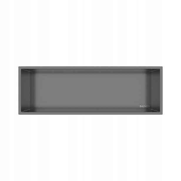 Wall-box One Gun Metal Výklenková police z nerezové oceli 60x20x10 cm