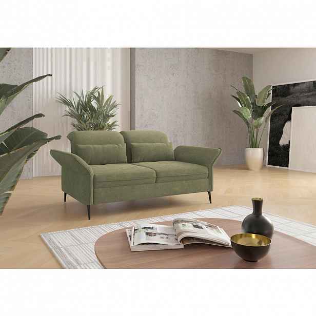 Sit & More TŘÍMÍSTNÁ POHOVKA, textil, světle zelená