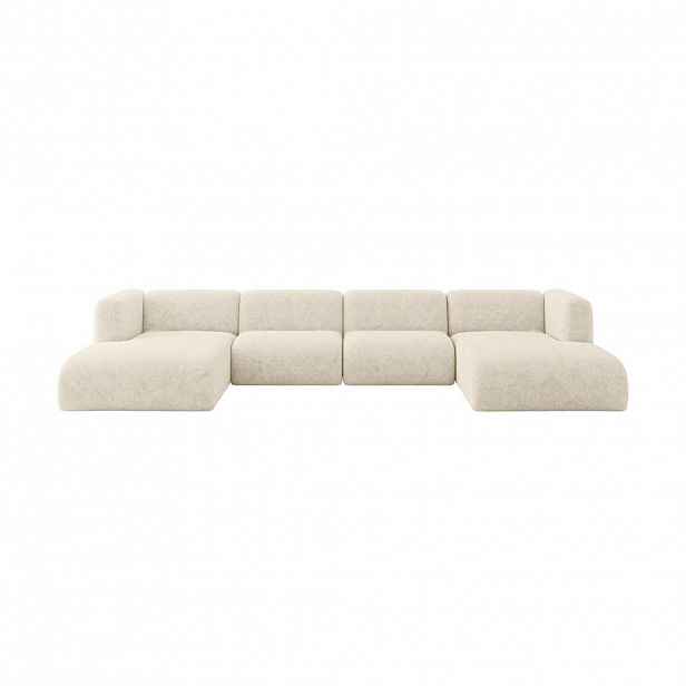 ALTDECOR SEDACÍ SOUPRAVA DO U MIRA-U2 408x179x70 Krémová Velur