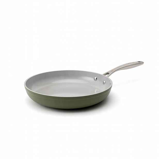 Elmich Nepřilnavá keramická pánev Zen Ø 28 cm olivově zelená