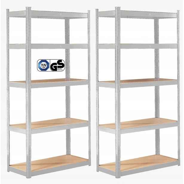 Skladový Regál Kovový 180 X 90 X 40 CM, Nosnost Až 175 Kg Na Polici