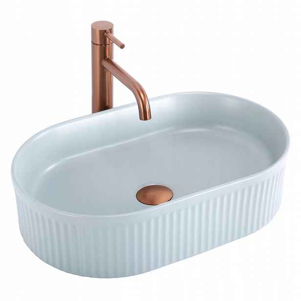 Umyvadlo Na Desku Modré Rea Vanda Baby Blue Mat, Moderní, Matné