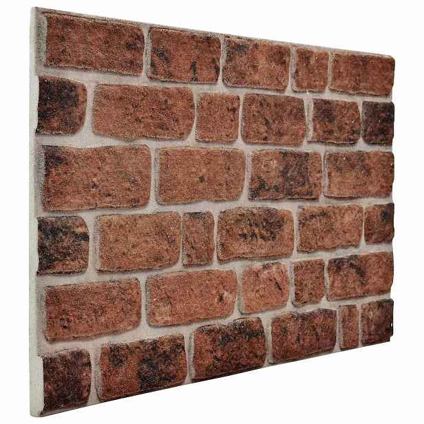 vidaXL Nástěnné panely 10 ks 100 x 50 cm Hnědá cihla EPS pěna
