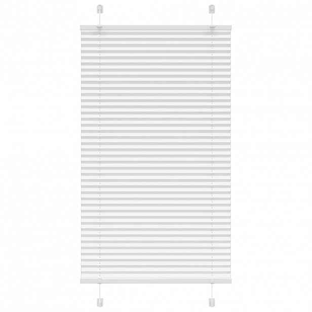 vidaXL Plisovaná roleta bílá 70x100 cm Šířka látky 69,4 cm Polyester