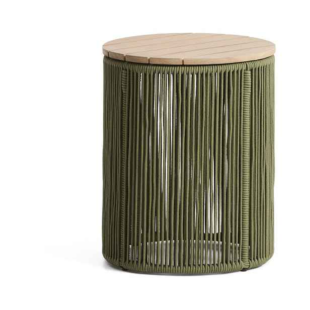 Kulatý zahradní stolek s deskou z akácie ø 40 cm Dandara – Kave Home
