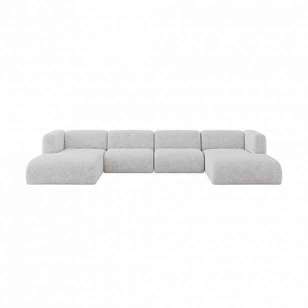 ALTDECOR SEDACÍ SOUPRAVA DO U MIRA-U2 408x179x70 Šedá Velur