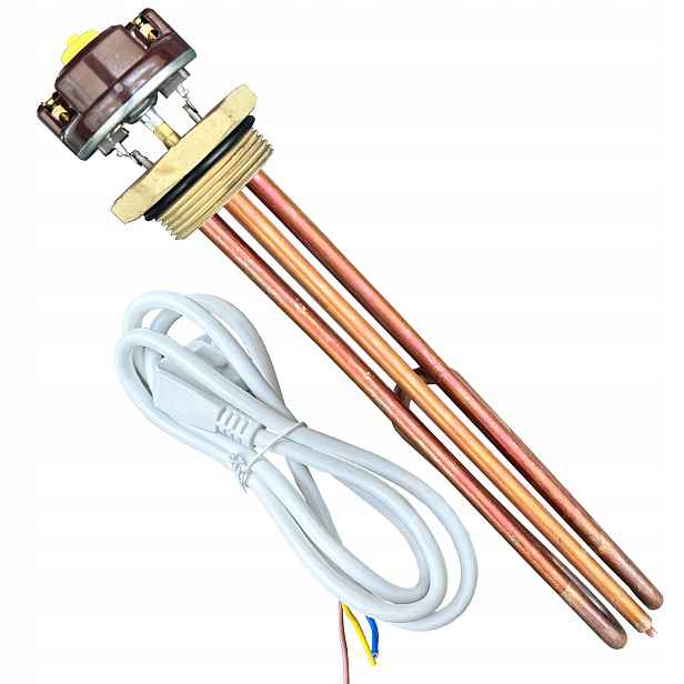 Měděný ohřívač s termostatem od italské firmy Reco 3000W 3 kW 5/4'' 1 1/4''