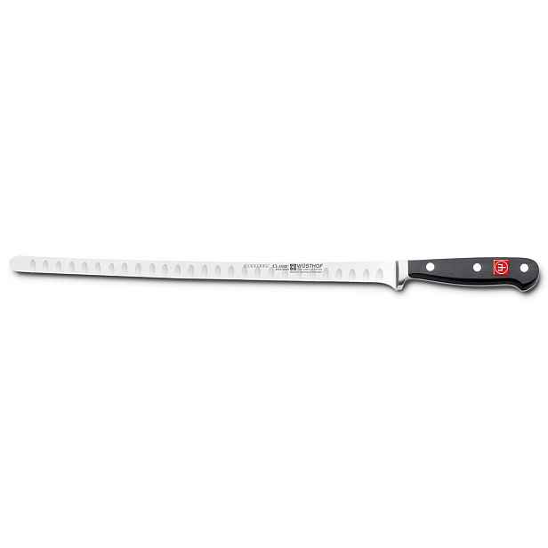 Nůž na lososa Wüsthof Classic 32 cm, pružný, dutý výbrus 58 Hrc