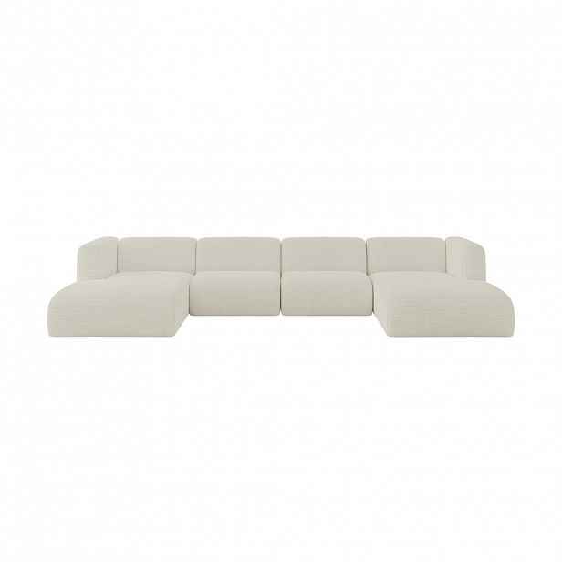ALTDECOR SEDACÍ SOUPRAVA DO U MIRA-U2 408x179x70 Krémová Manšestr