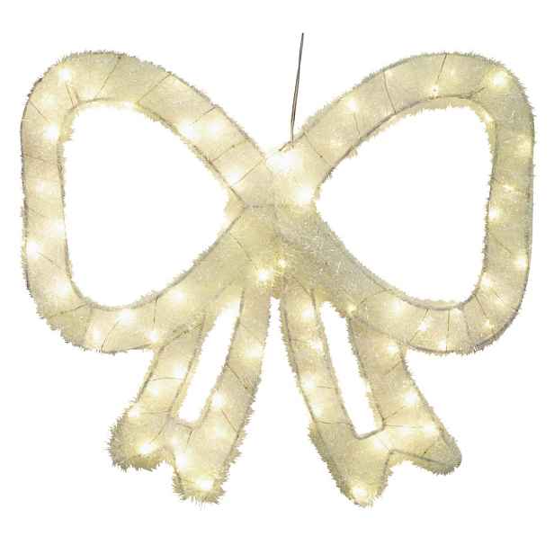 Mašle Vánoční Led 37X34 CM Venkovní IP44 Bílá Ekvip Ozdoba