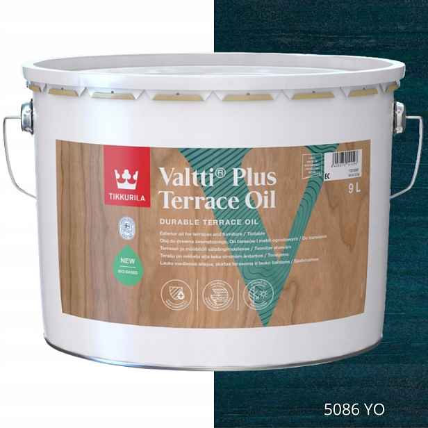 Tikkurila Olej Na Dřevo Valtti Plus Terrace Oil 9 L Barva 5086 Yo