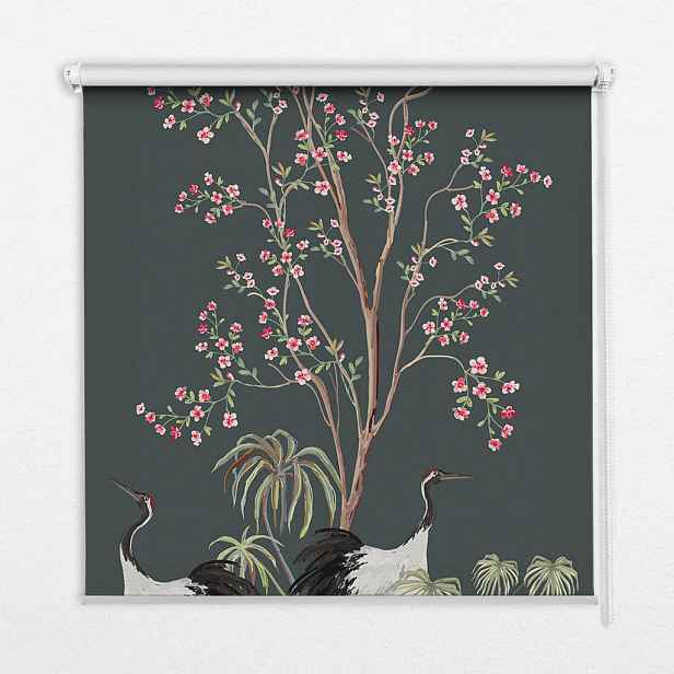 TULUP VNITŘNÍ roleta - okenní roleta - roleta - 130x140 cm - Ptáci u růžového keře