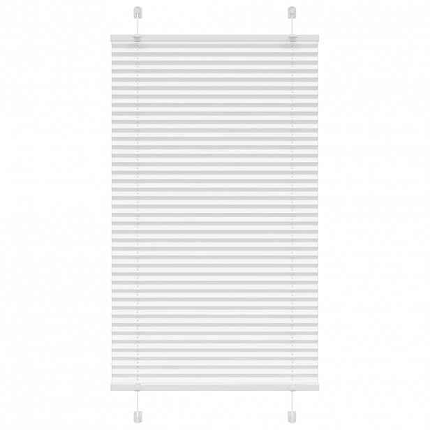 vidaXL Plisovaná roleta bílá 80x100 cm Šířka látky 79,4 cm Polyester