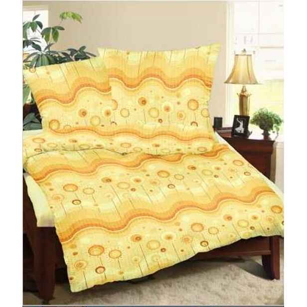 Krepové povlečení 200x220 Lízátka Oranžové knoflíky 100% bavlna hrubá