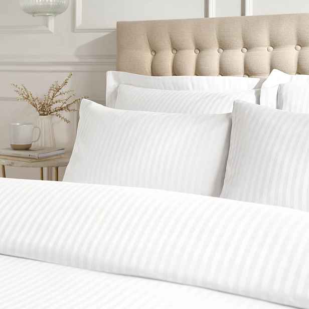 Damaškové povlaky na polštáře v sadě 2 ks 50x75 cm Satin Stripe – Catherine Lansfield