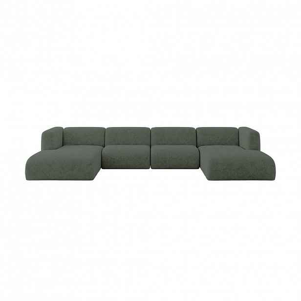 ALTDECOR SEDACÍ SOUPRAVA DO U MIRA-U2 408x179x70 Zelená Velur