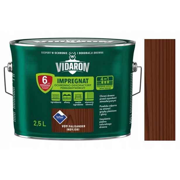 Vidaron Impregnát Na Dřevo 2,5 L Indický Palisandr V09