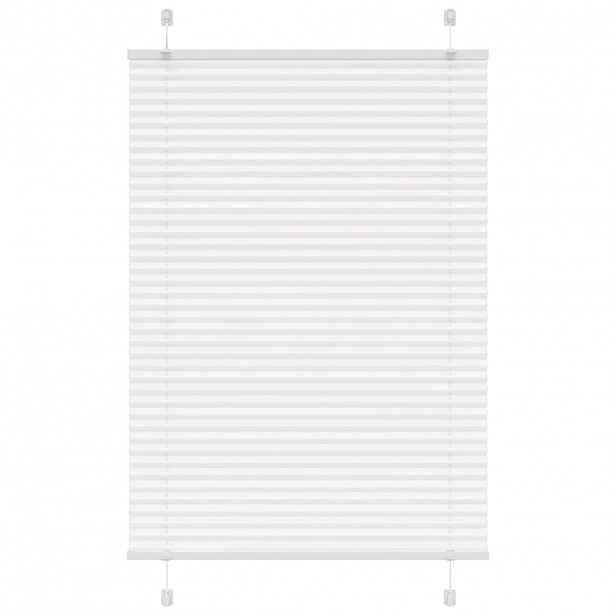 vidaXL Plisovaná roleta bílá 85x100 cm Šířka látky 84,4 cm Polyester