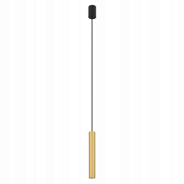 Závěsná lampa bodová zlatá nad stůl ostrov tuba 30 cm Fourty Nowodvorski