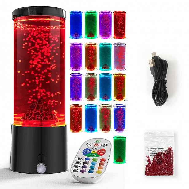 Noční Lampa pro dítě Sopka Láva na psací stůl do pokoje Tichý motor