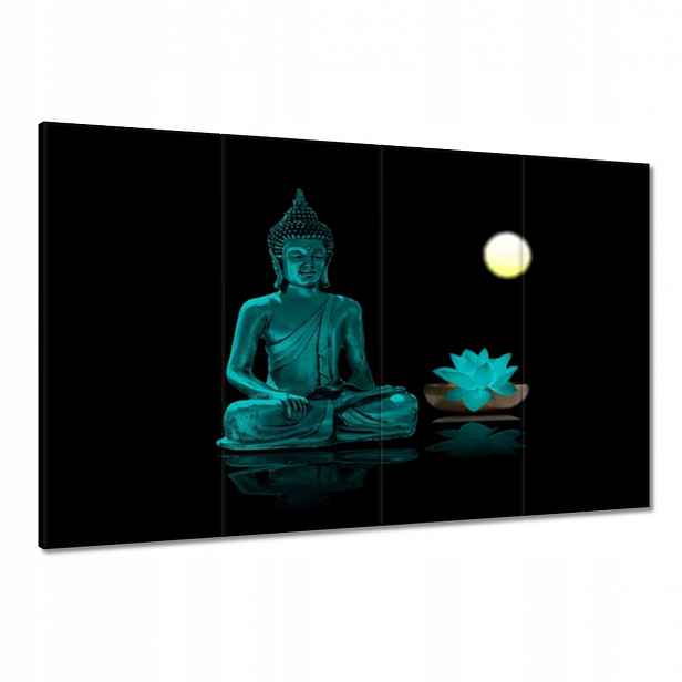 Obrazy 120x80 Tyrkysová Buddha Květina