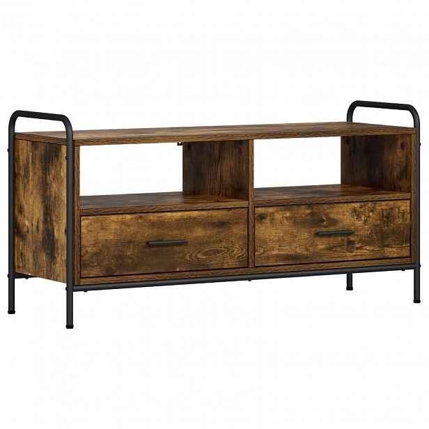 vidaXL Televizní skříň 67,5 x 33 x 50 cm Kouřový dub Kompozitní dřevo