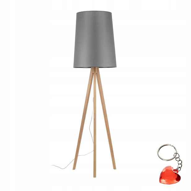 Podlahová lampa Walz Šedá 1xE27 Kolébkový spínač 175 cm Kov Tk Lighting