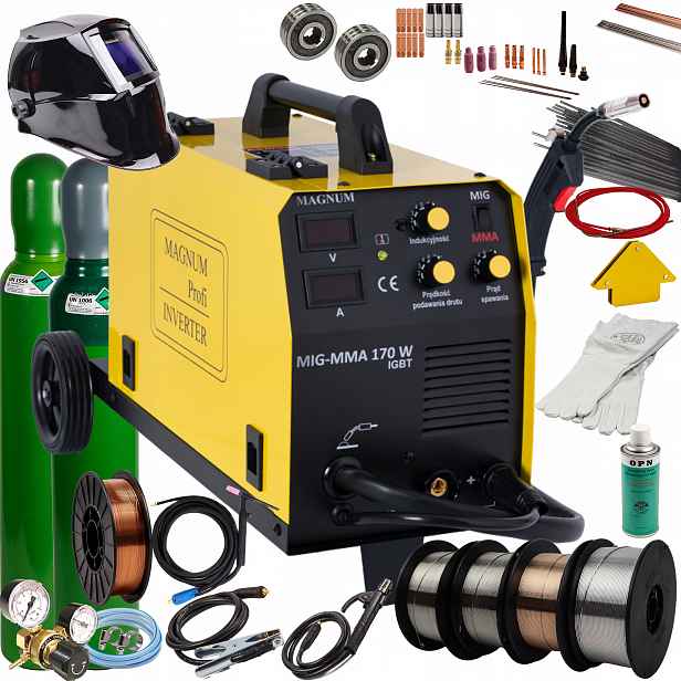 Svařovací stroj Magnum Mig 170W Igbt Mig/mag Mma Fcaw 160A 230V SET2