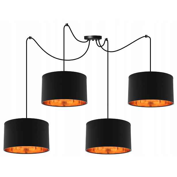 Závěsné Stropní Svítidlo Pavouk Lustr Zlatý Střed Elegantní Do Obývacího Pokoje