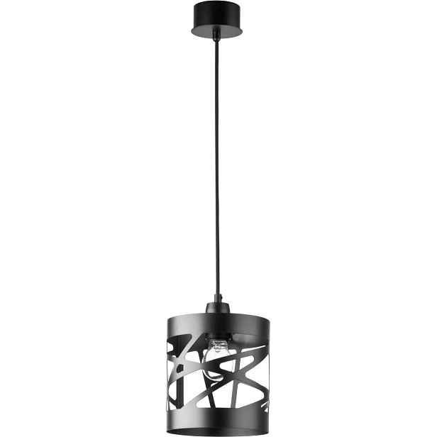 Dekorativní závěsná lampa, moderní designová, černá, kulatá, 17 cm Sigma