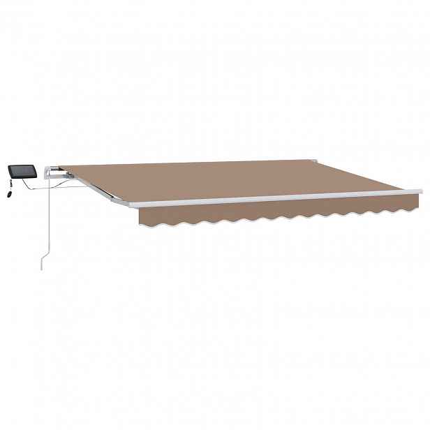 vidaXL Stahovací markýza Taupe 300 x 250 cm Látka a hliník