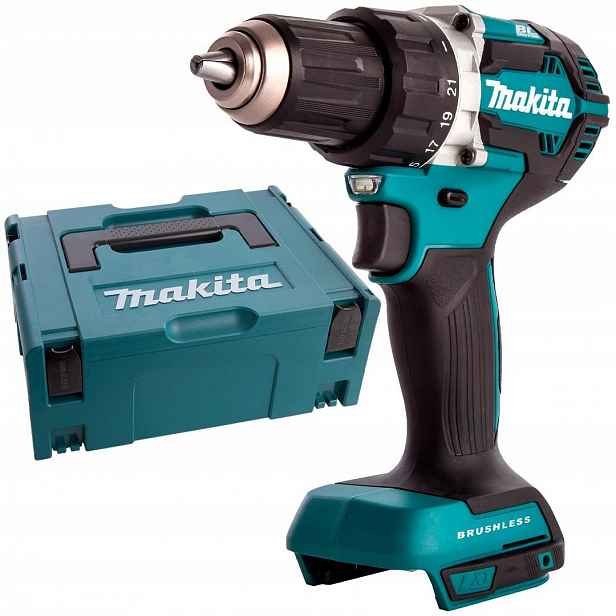Bezkartáčový aku vrtačka 18V Lxt 54Nm Makita DDF484ZJ Body kufr