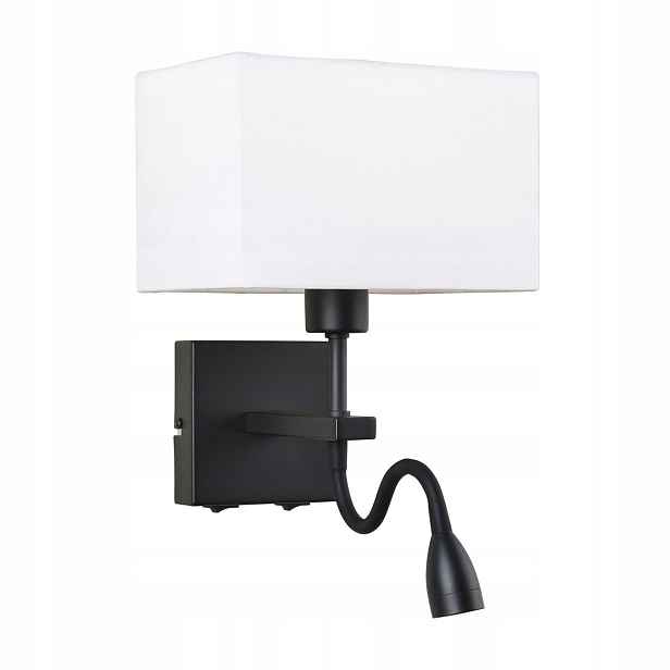 Nástěnná lampa Norte Černá Matná Led lampa E27 Moderní Italux