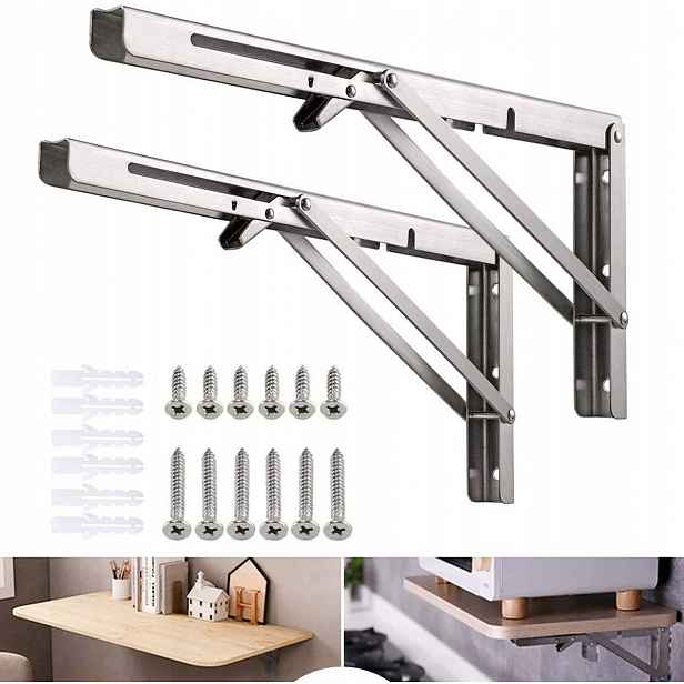 Set 2ks Úhelník Skládací Držák Pod Poličku Stůl Deska 400*170*25mm 150
